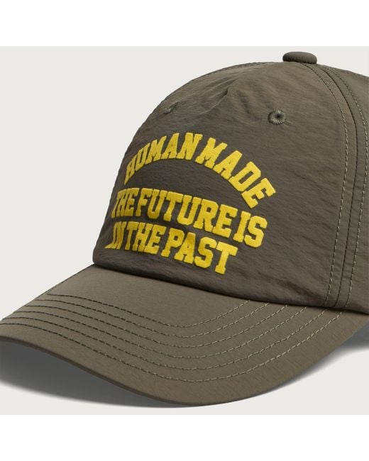 Human Made Green 5 Panel Nylon Cap for men