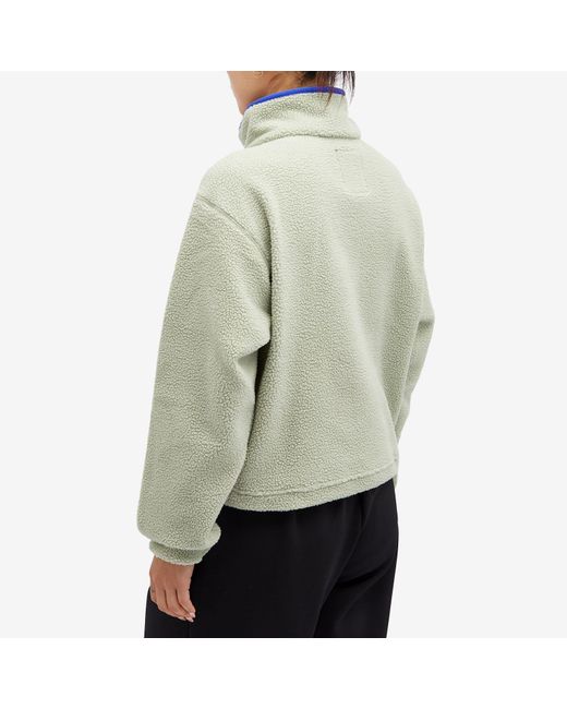 Columbia Green Cropped Half-Snap Helvetia Fleece Pullover