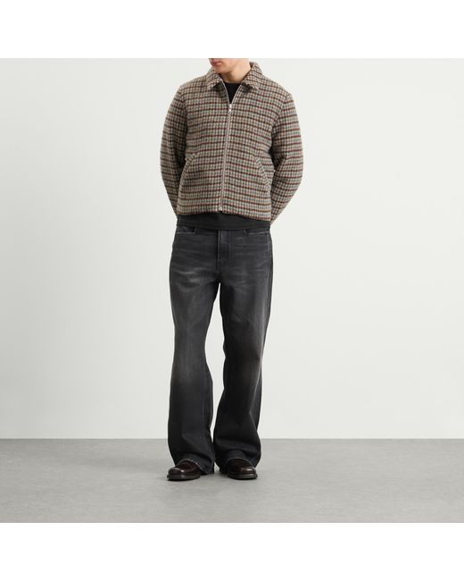 Won Hundred Brown Dutton Houndstooth Wool Jacket for men