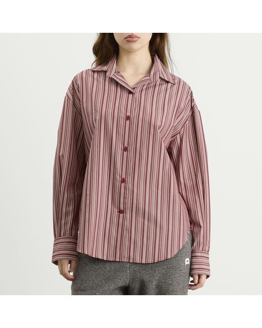 Faithfull The Brand Red En Vau Stripe Shirt