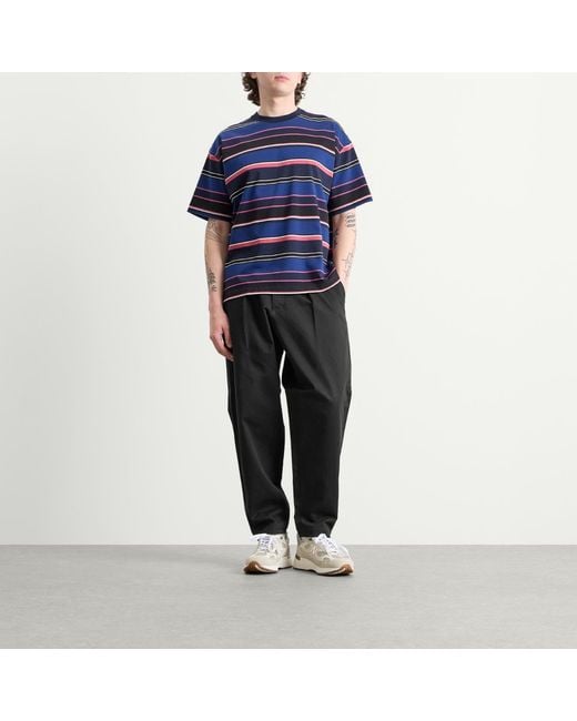 Universal Works Black Twill Pleated Track Pant for men