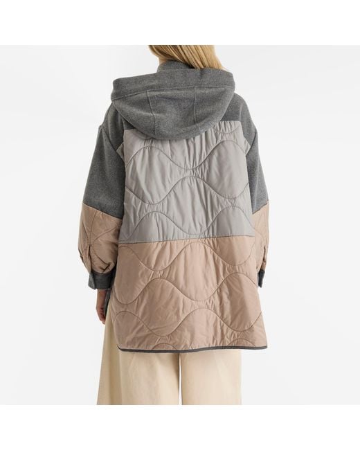 Weekend by Maxmara Ossola Quilted Coat in Grey | Lyst UK