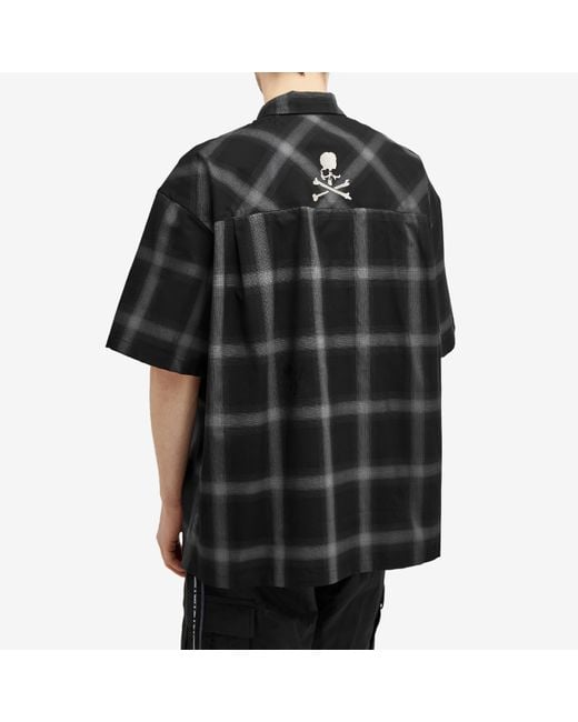 Mastermind Japan Black Ombre Checked Vacation Shirt for men