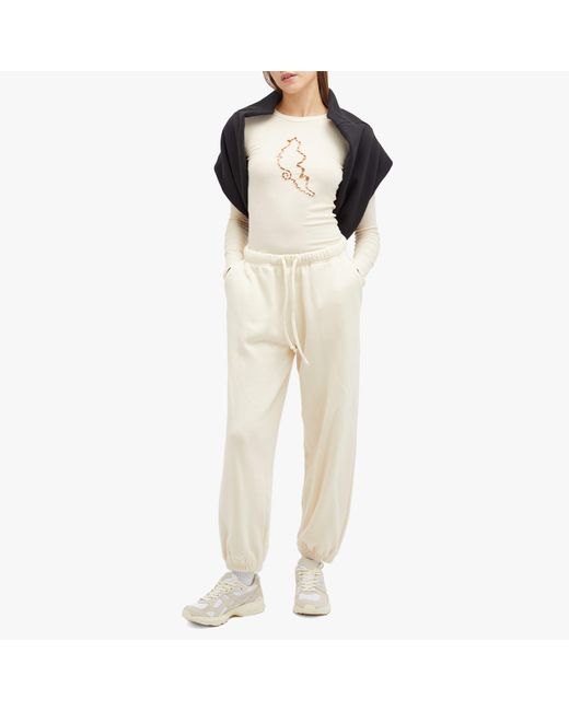 Baserange White Ponte Long Sleeve T-Shirt