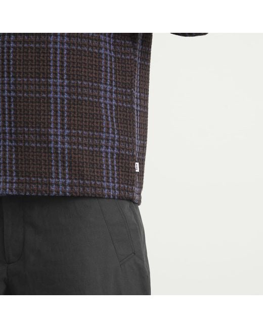 Wax London Black Whiting Skate Check Overshirt for men