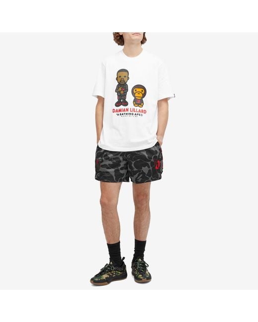 adidas Bape X Dame 9 Short in Grey Lyst UK