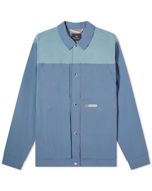 Paul Smith Blue Panel Overshirt Jacket for men