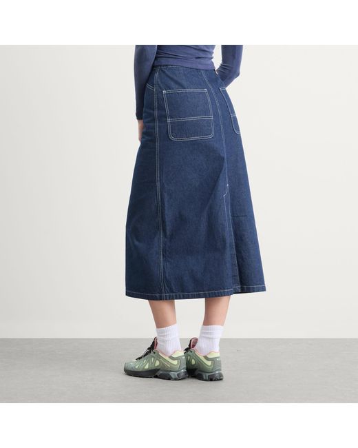 Gramicci Blue Denim Midi Skirt