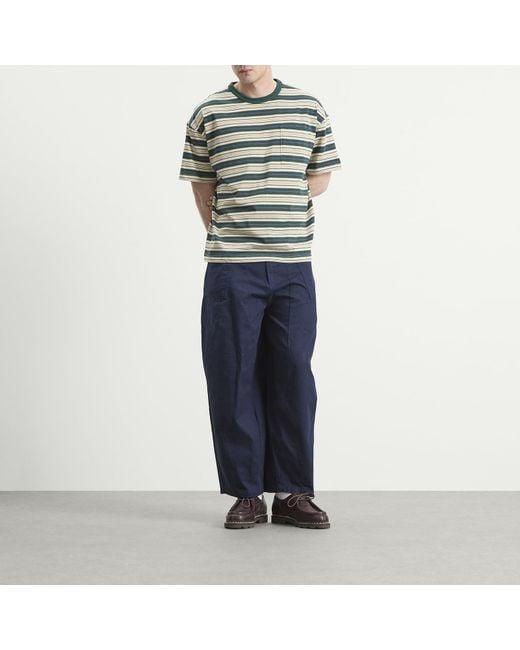 FRIZMWORKS Green Horizon Stripe T-Shirt for men