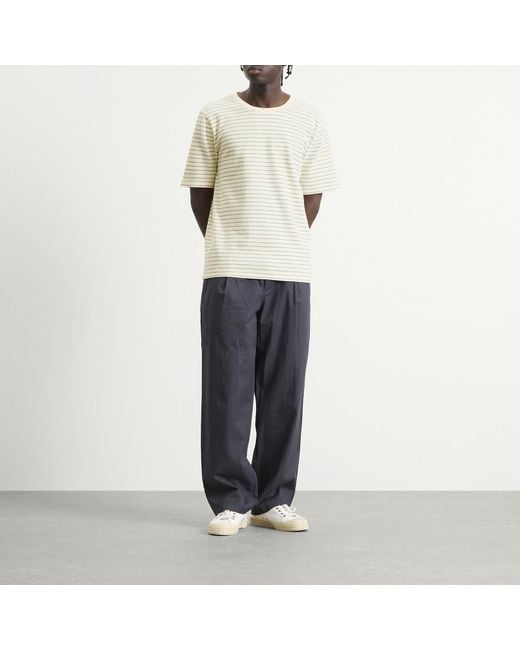 Folk Multicolor Textured Stripe T-Shirt for men