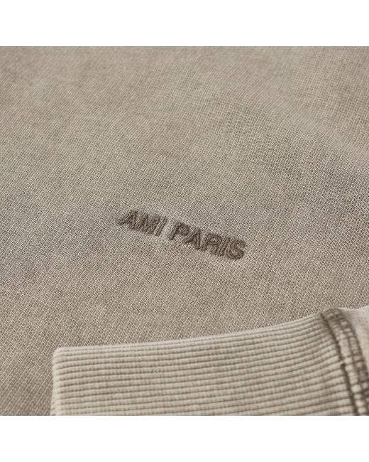 AMI Gray Ami Fade Out Logo Sweat