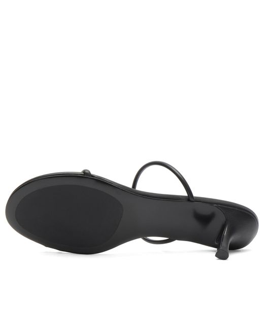 St. Agni Black Minimal Strap Heel
