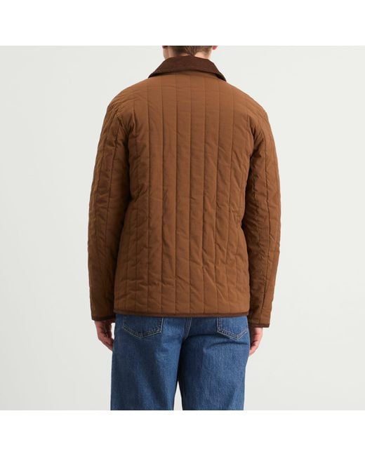 A.P.C. Brown Leone Technical Canvas Quilted Jacket for men