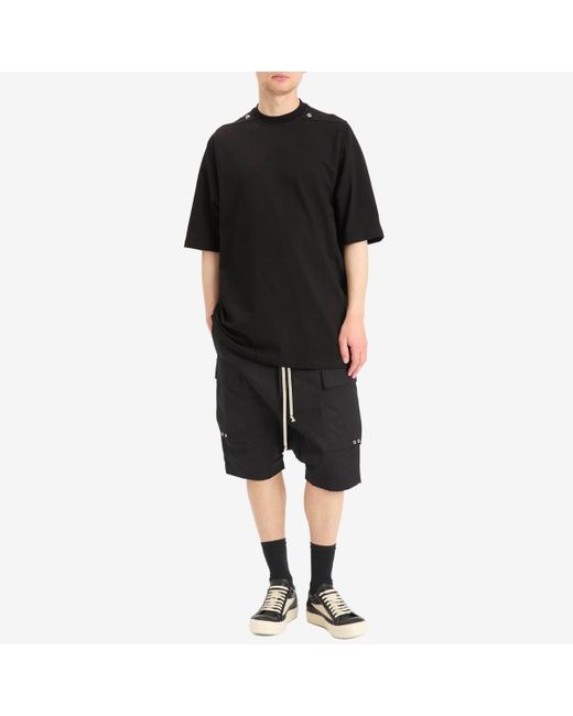 Rick Owens Black Heavy Cotton Poplin Cargo Pods for men
