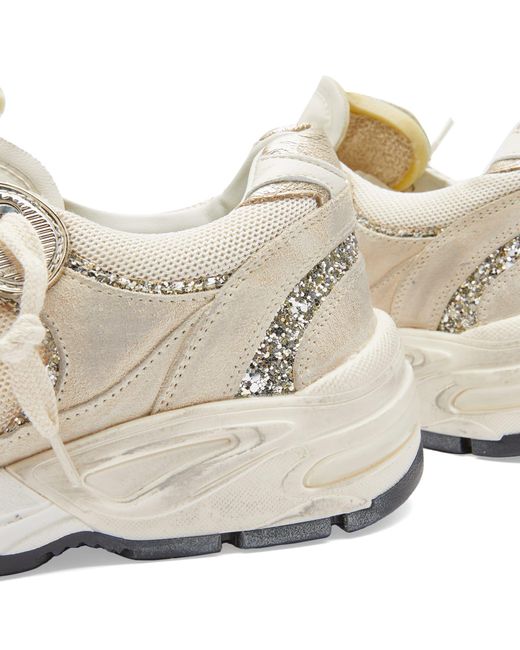 Golden Goose Deluxe Brand White Running Dad Leather Sneakers