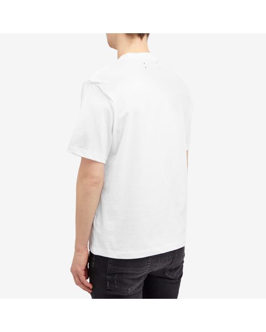 Amiri White Chrome Staggered Logo T-Shirt for men