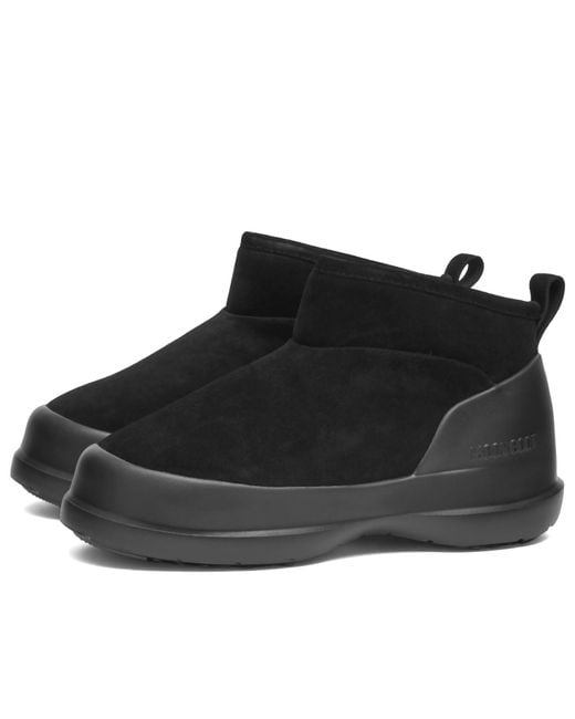 Moon Boot Black Luna Suede Low Boot