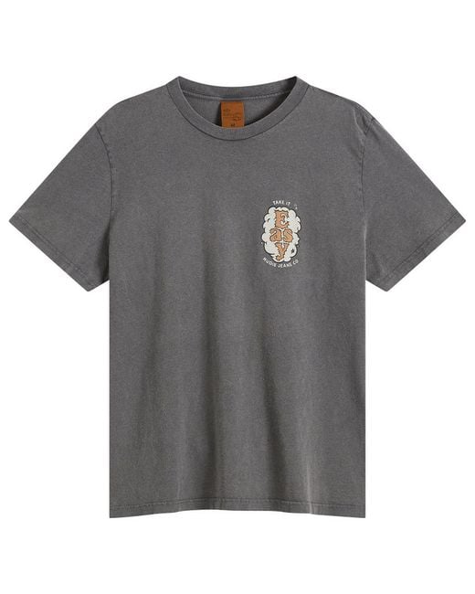Nudie Jeans Gray Roy Easy Cloud T-Shirt for men