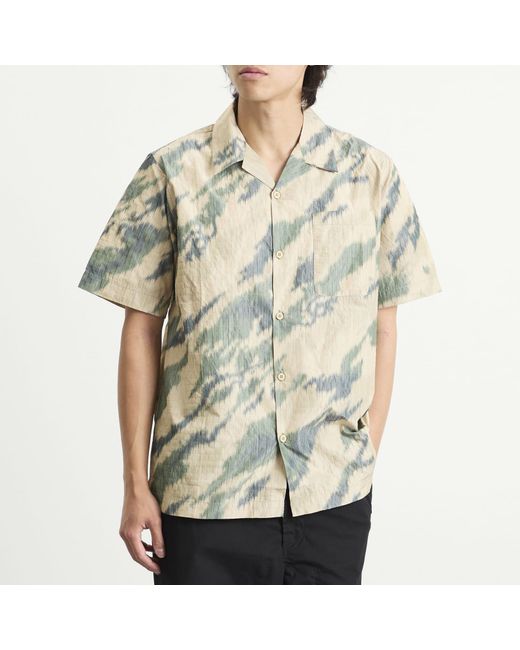 Maharishi Natural Bonsai Camo Ripstop Camp Collar Shirt for men