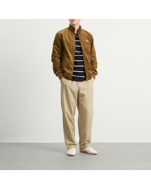 Fred Perry Green Corduroy Brentham Jacket for men
