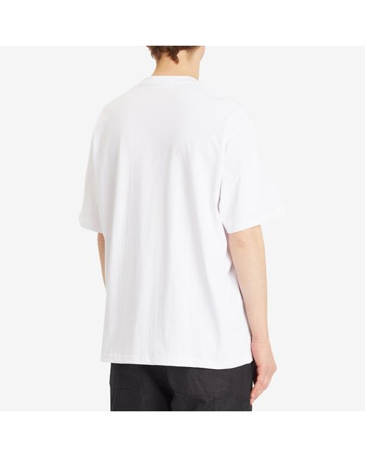 A Bathing Ape White Chain Stitch Shark Relaxed Fit T-Shirt for men