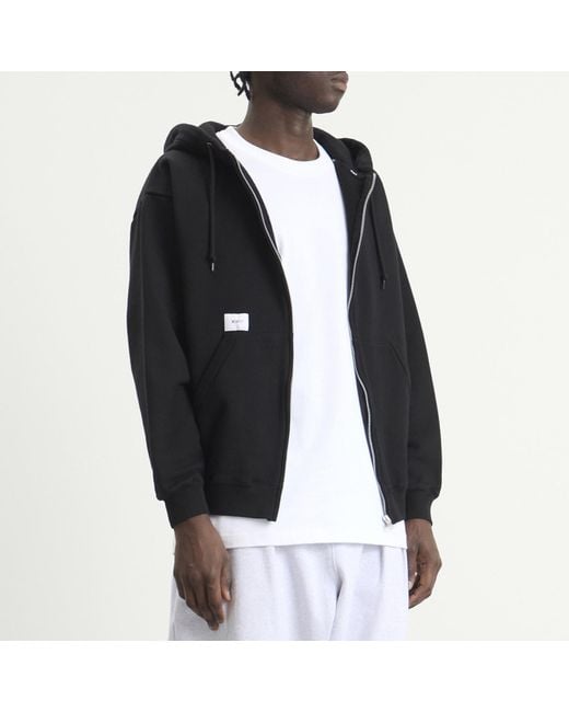 (w)taps Black Throwdy Zip Hoody for men