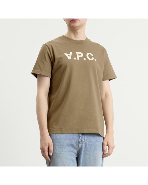 A.P.C. Brown Vpc Logo T-Shirt for men