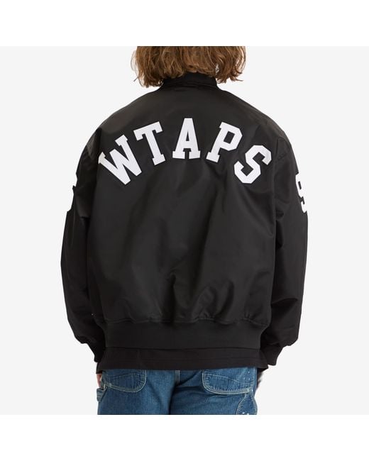 (w)taps Black Team Stadium Jacket for men