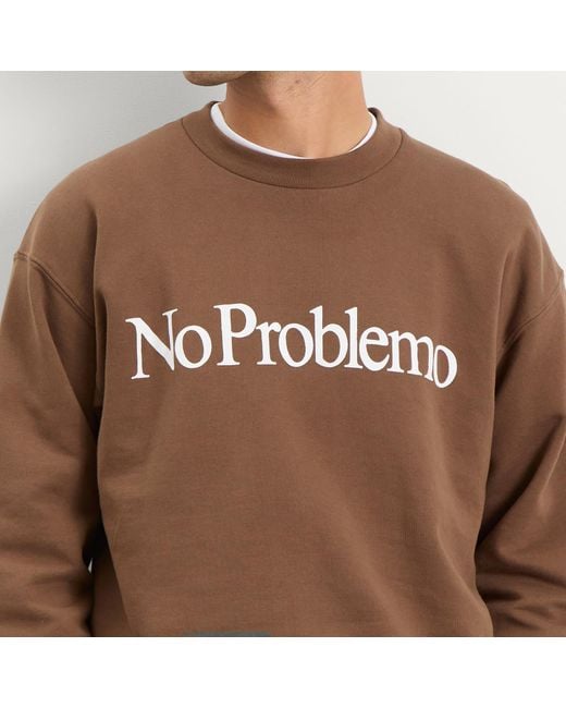 No Problemo Brown Sweatshirt for men