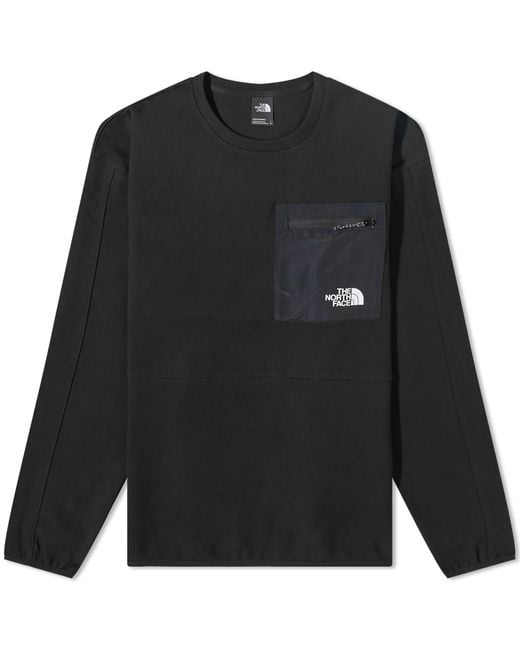 The North Face Tech Fleece Crew Sweat in Black for Men | Lyst