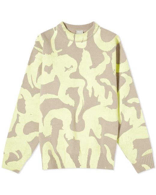 Pam Yellow Desert Text Sweater for men