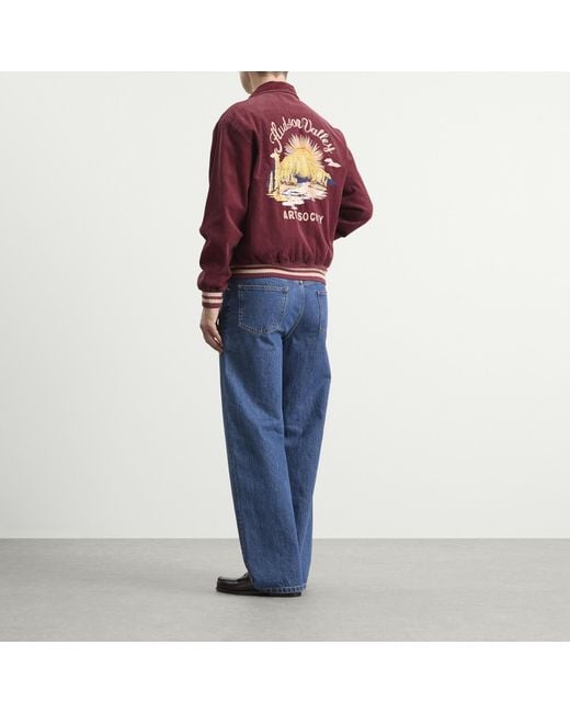 Polo Ralph Lauren Purple Corduroy Arts Club Bomber Jacket for men