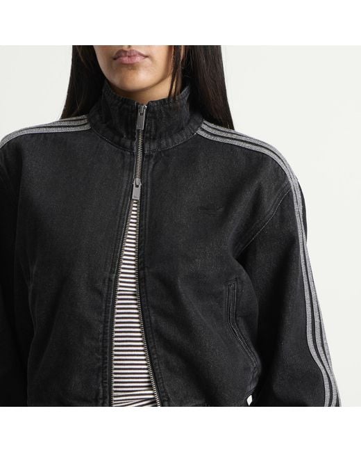 Adidas Black Denim Firebird Track Top