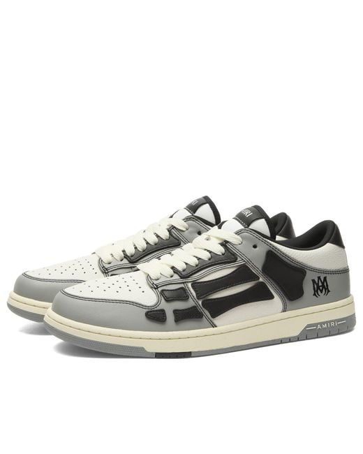 Amiri Blue Skel Low Top Leather Sneakers for men