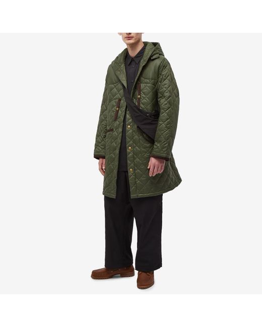 Barbour X Engineered Garments Jankees Quilted Jacket in Green for