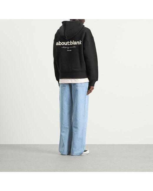 About Blank Black Box Logo Zip Hoodie for men