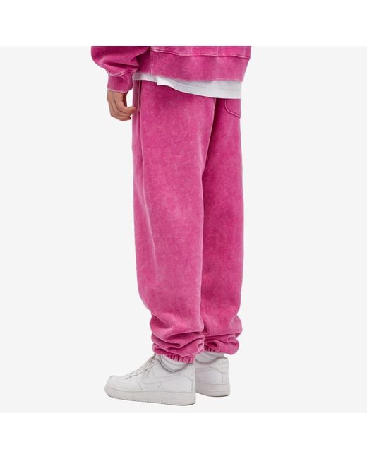 PATTA Red Basic Washed Sweat Pants Fuchsia for men