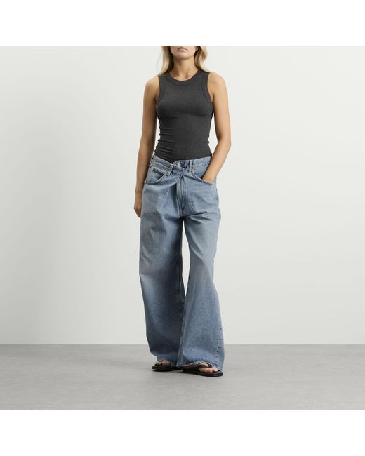 Agolde Blue Vana Fold Jean