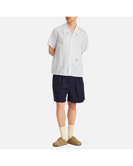 Late Checkout White Short Sleeve Shirt for men
