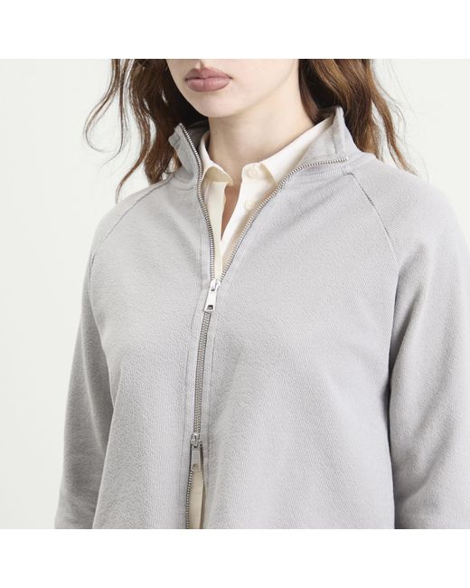mfpen Gray Cropped Leisure Zip Up
