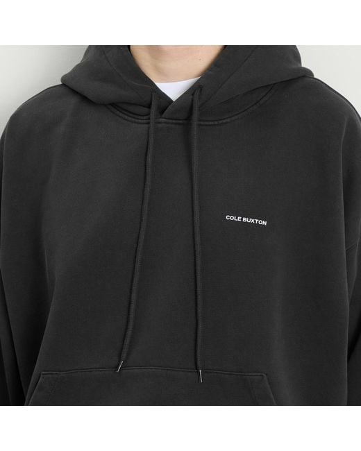 Cole Buxton Black Mini Logo Hoodie for men