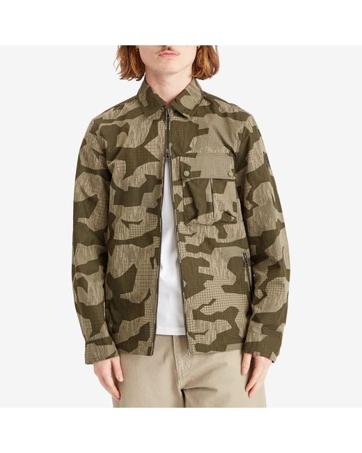 Belstaff Green Terrain Camo Drone Overshirt for men