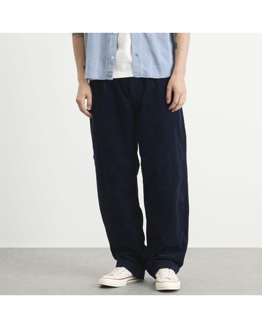 Polo Ralph Lauren Blue Pleated Corduroy Easy Pants for men