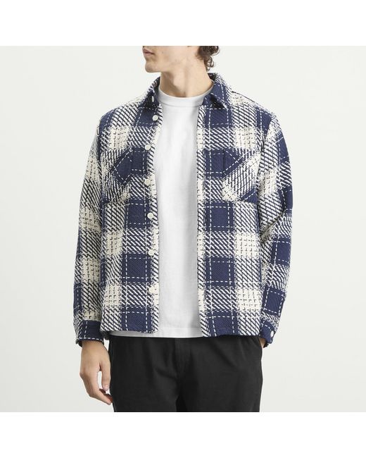 Wax London Blue Whiting Beatnik Overshirt for men