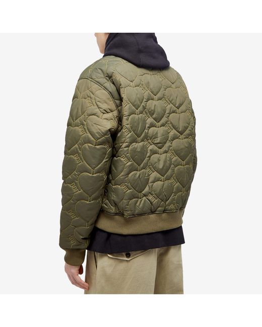 Human Made Green Heart Quilting Jacket for men