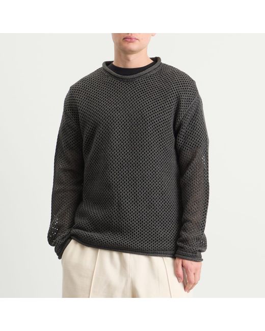 Merely Made Black Netting Sweater for men
