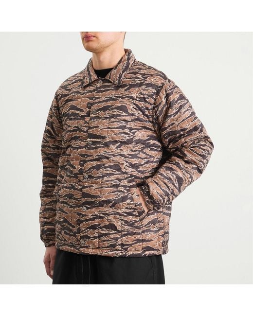 Taion Brown Down Coach Jacket for men