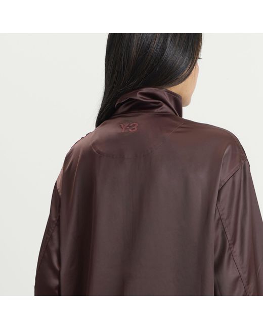 Y-3 Brown Satin Track Jacket