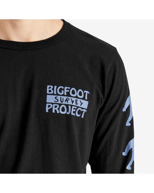 NANGA Black X Tacoma Fuji Records Logo Long Sleeve T-Shirt for men