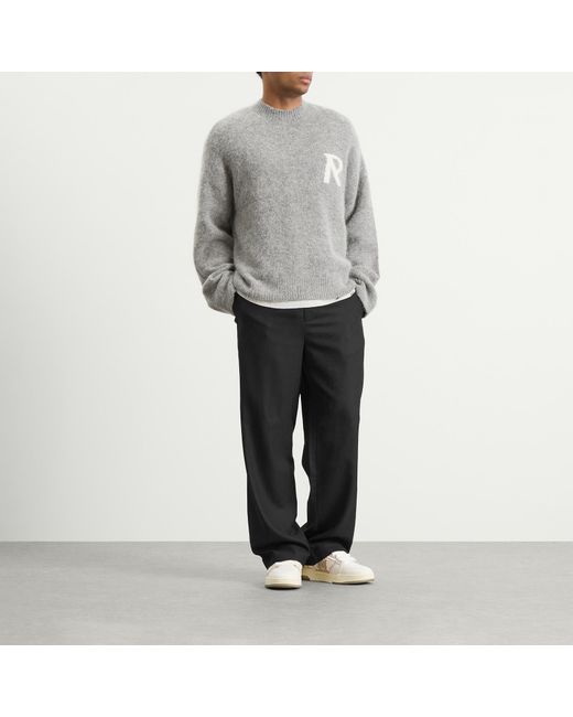 Represent Gray Logo Knit Jumper for men